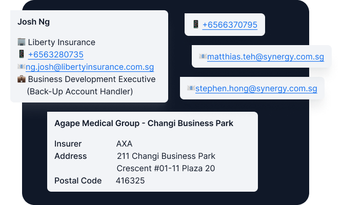 Contacts links references
