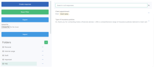 Canned response hero