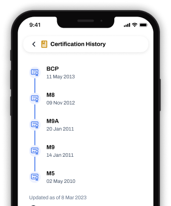 Certification History